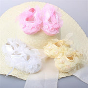 Newborn Baby Girl Shoes Lace Floral Soft Shoes 0-12M - MomyMall