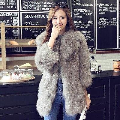 Faux Fur Mid Thigh Belted Coat With Pockets