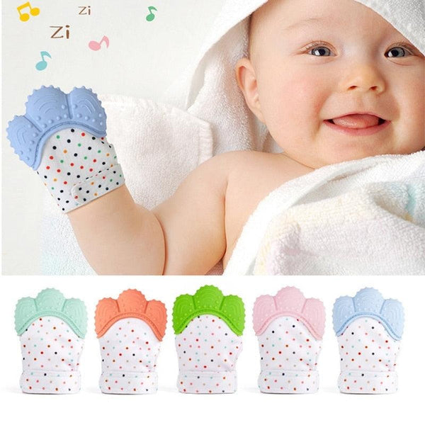Baby Silicone Mitts Teething Mitten Glove - MomyMall
