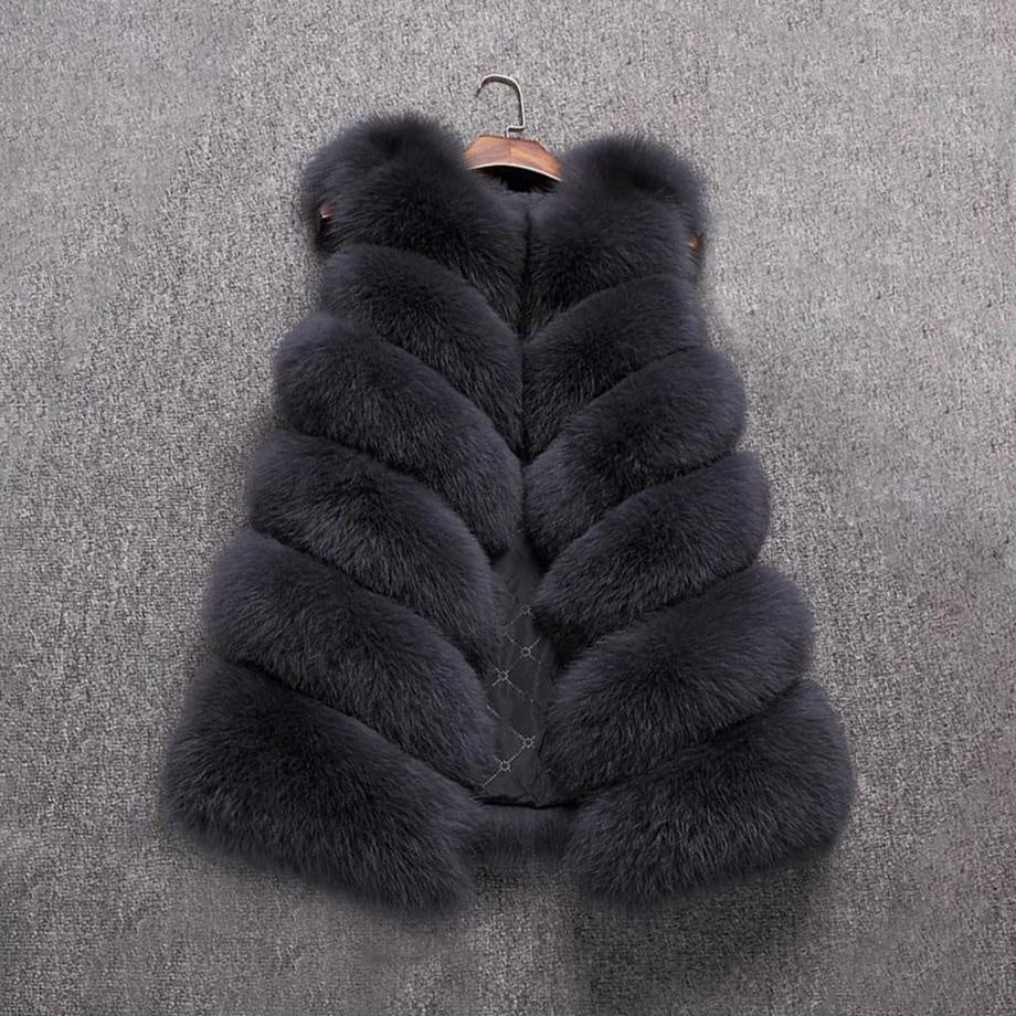 Soft Faux Fur Vest - Sleeveless