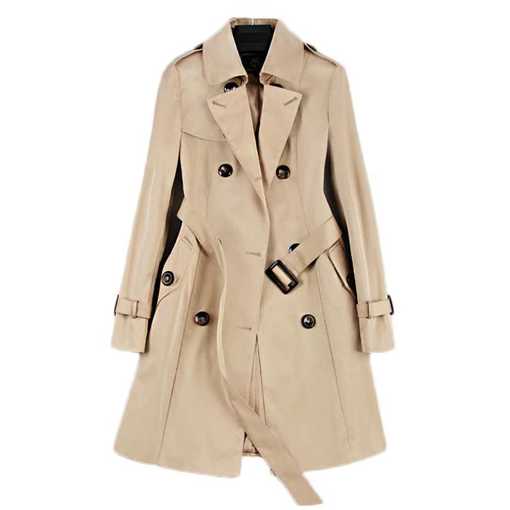 Double Breasted Mid-Thigh Trench Coat