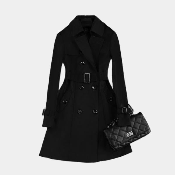 Double Breasted Mid-Thigh Trench Coat