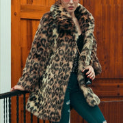 Leopard Faux Fur Thick Winter Coat