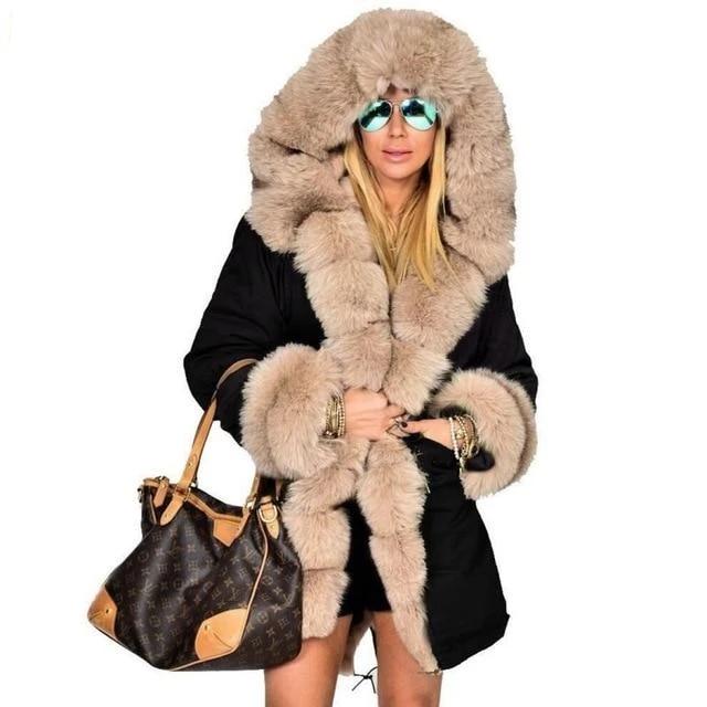 Luxe Hooded Faux Fur Coat