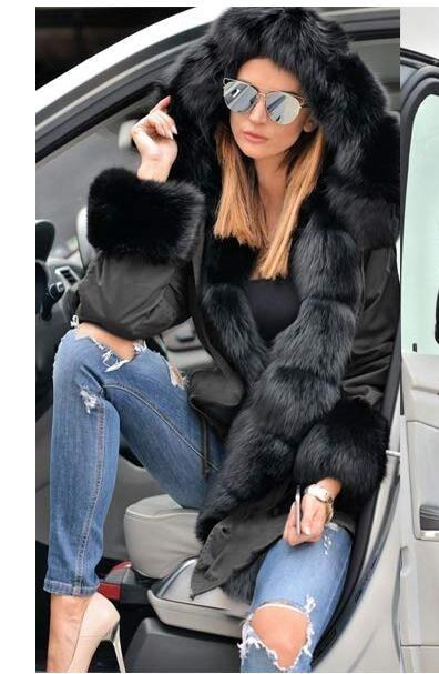 Luxe Hooded Faux Fur Coat