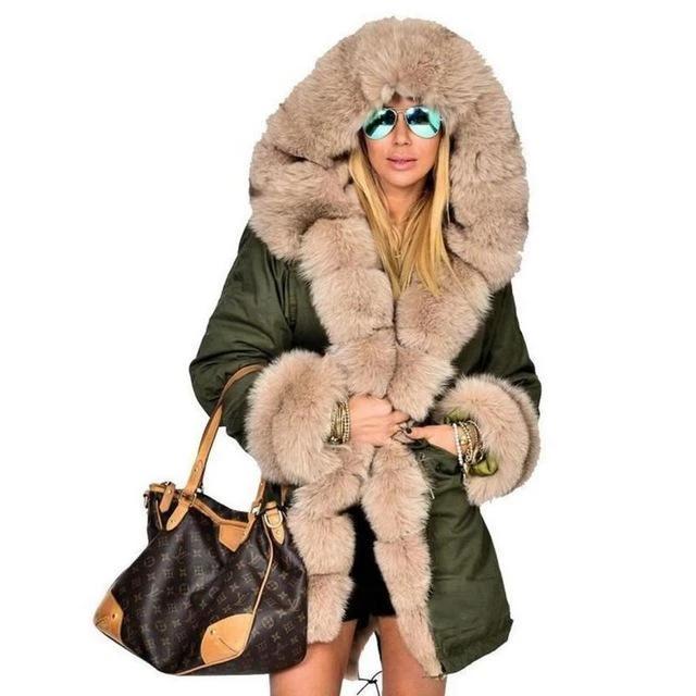 Luxe Hooded Faux Fur Coat