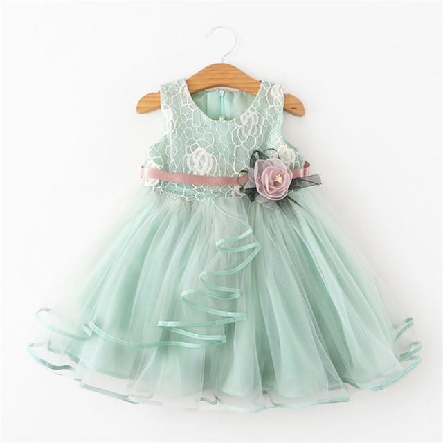 Toddler Bbay Girl Party Tutu Dress - MomyMall Green / 2-3T