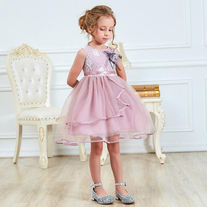 Toddler Bbay Girl Party Tutu Dress - MomyMall Pink / 2-3T