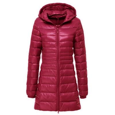 Duck Down Longline Puffer Jacket - Hooded