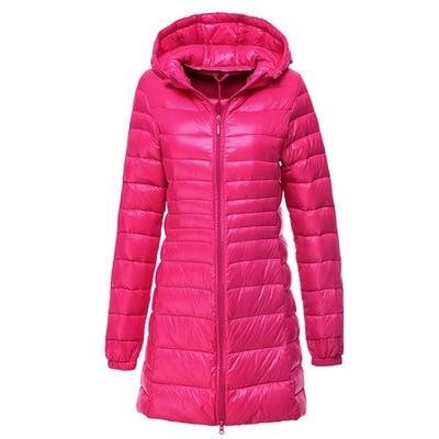 Duck Down Longline Puffer Jacket - Hooded