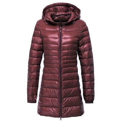 Duck Down Longline Puffer Jacket - Hooded