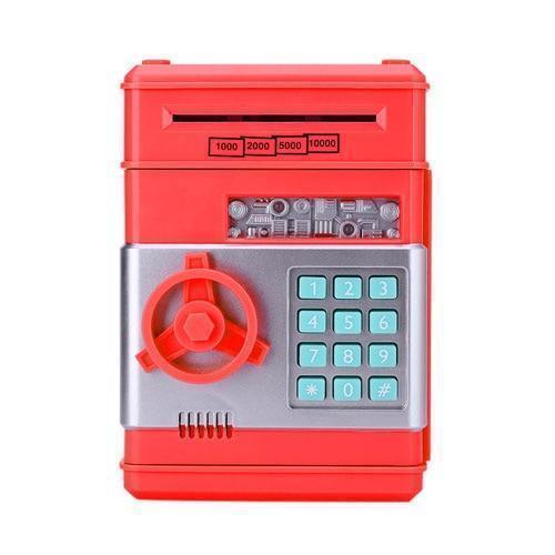 Kids Automatic Electronic ATM Piggy Bank - MomyMall Red