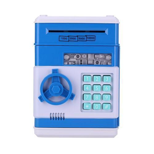 Kids Automatic Electronic ATM Piggy Bank - MomyMall Blue & White