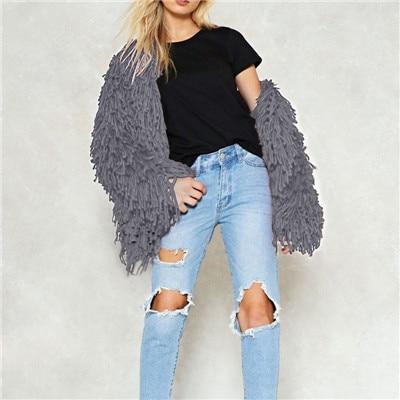 Shaggy Knit Coat