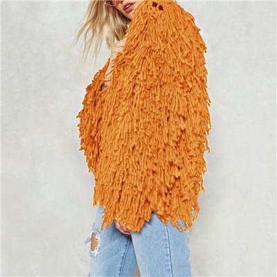 Shaggy Knit Coat