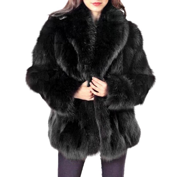 Vintage Faux Fur Coat - Winter Luxury