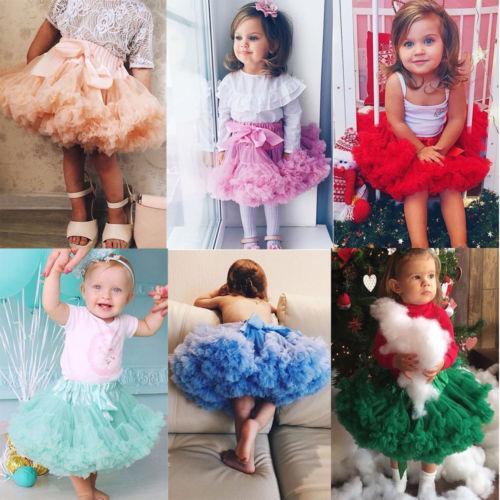 Filles Tutu Party Ballet Fluffy Layer Dentelle Jupes 7 Couleur