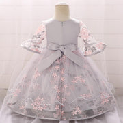 Baby Girl Embroidery Half Sleeve Spring Autumn Birthday Dresses - MomyMall