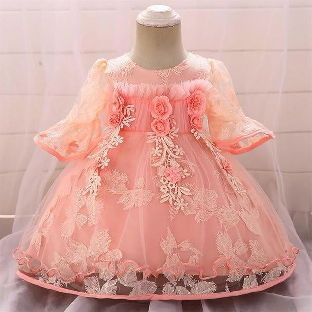 Baby Girl Party Lace Party Princesse Robes de baptême