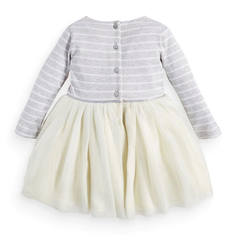 Queen Bunny Striped Long Sleeve Tulle Dress - MomyMall