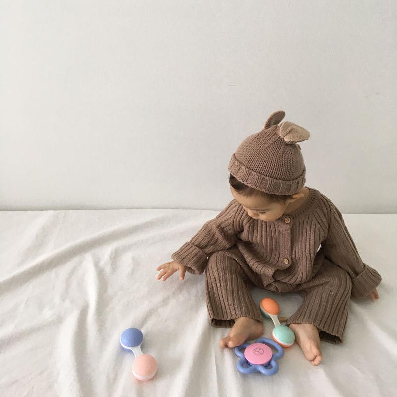 Rabbit Knit Beanie - MomyMall Dark Beige