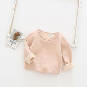 Basic Solid Colored Plush Top - MomyMall 18-24 Months / Beige