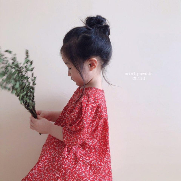 Retro Flower Long Dress - MomyMall