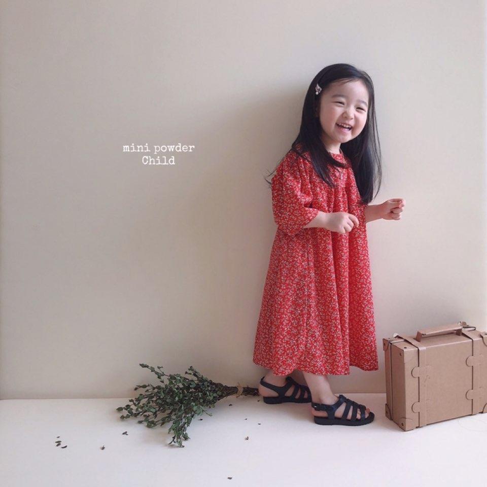 Retro Flower Long Dress - MomyMall