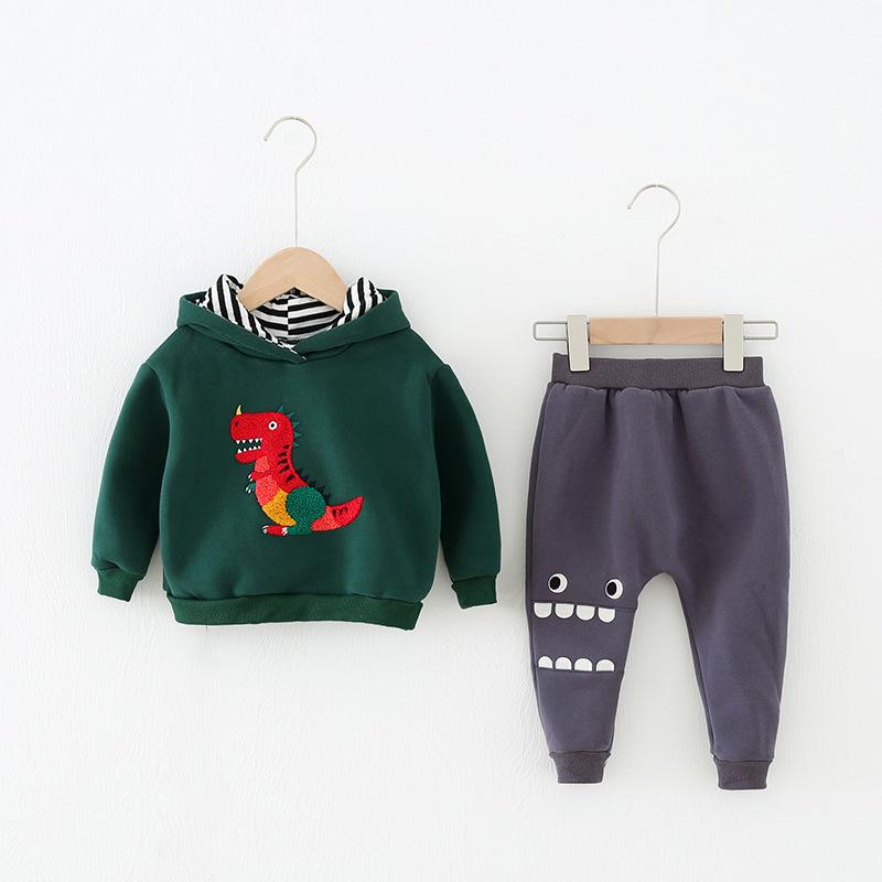 Rex Dinosaur 2-Piece Clothing Set - MomyMall 9-12 Months / Green