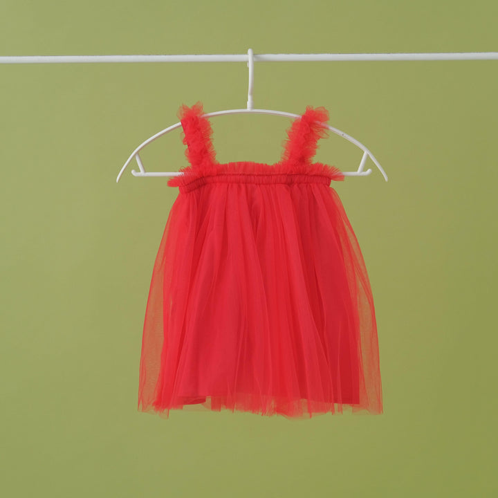 Rica Sleeveless Tulle Dress - MomyMall 18-24 Months / Red