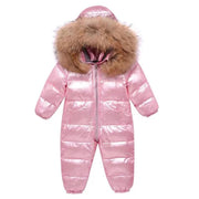 Riley Shiny Winter Romper Down Coat - MomyMall 18-24 Months / Pink