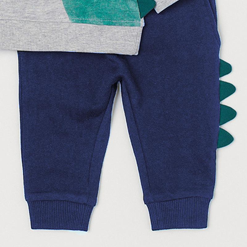 Roaring Dino Print Sweatshirt Set