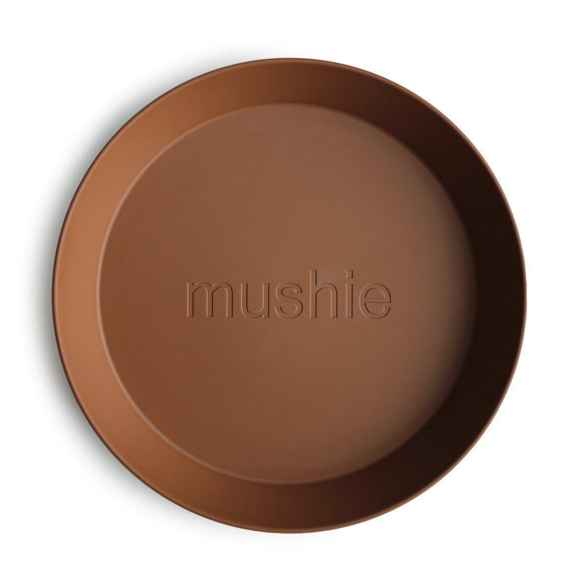 Round Dinnerware Plates [Set of 2] - MomyMall Caramel