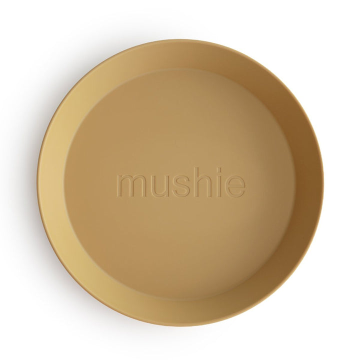 Round Dinnerware Plates [Set of 2] - MomyMall Mustard