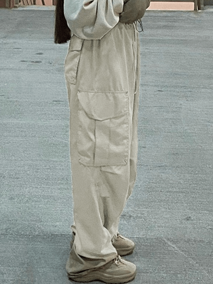 Ruched Drawstring Baggy Cargo Pants