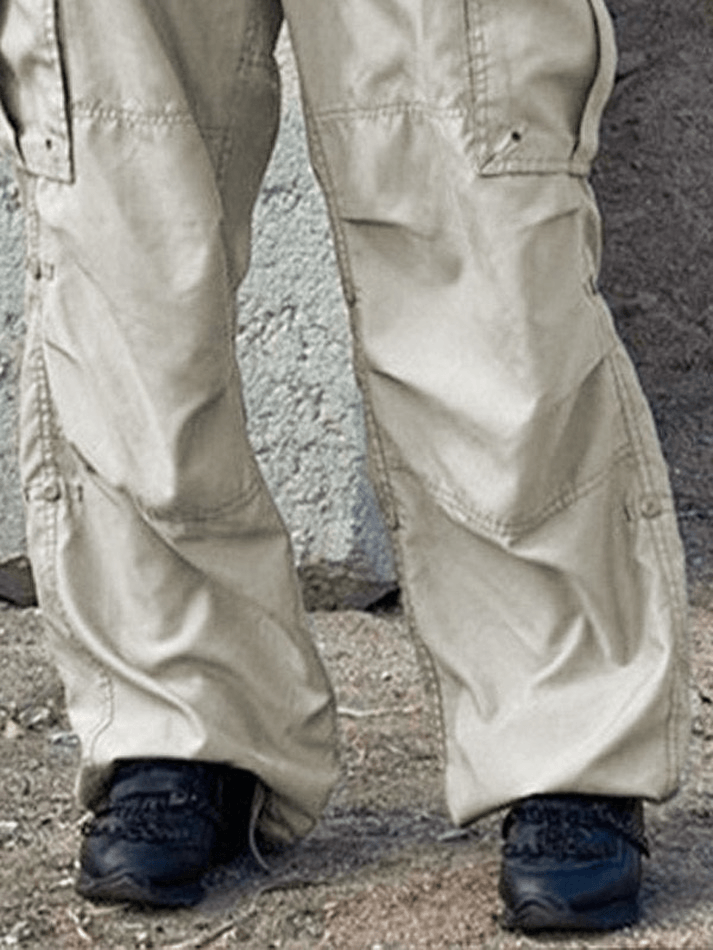 Ruched Drawstring Baggy Cargo Pants