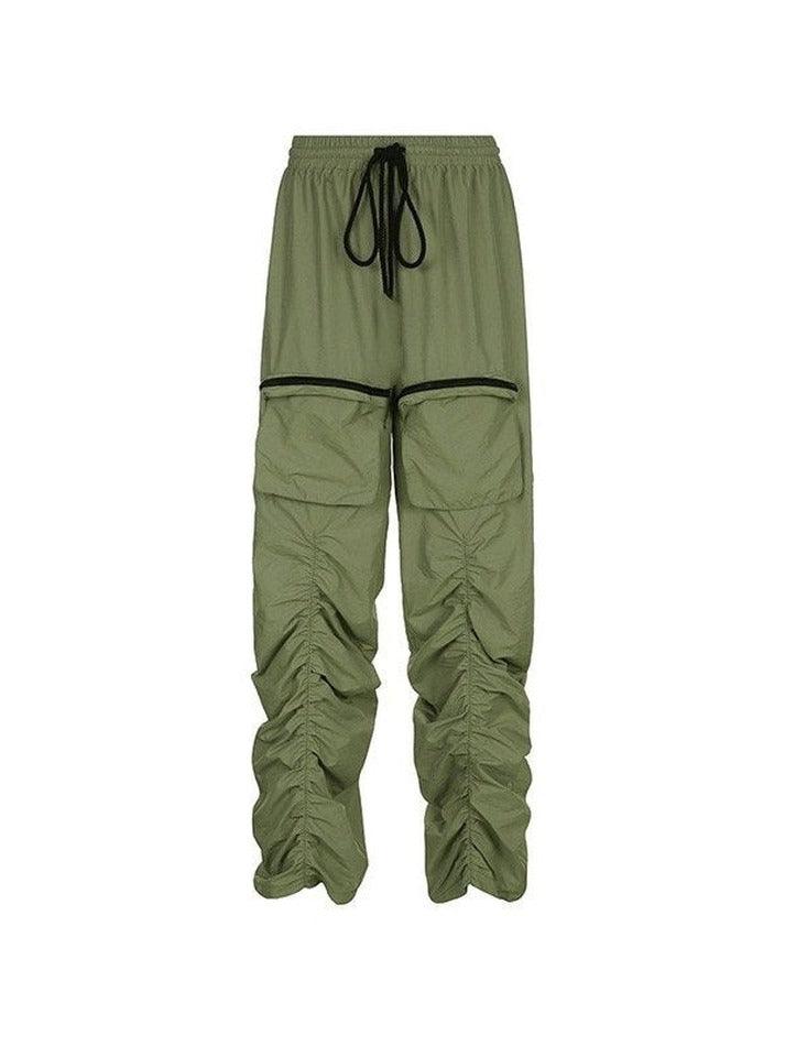 Ruched Stacked Baggy Cargo Pants