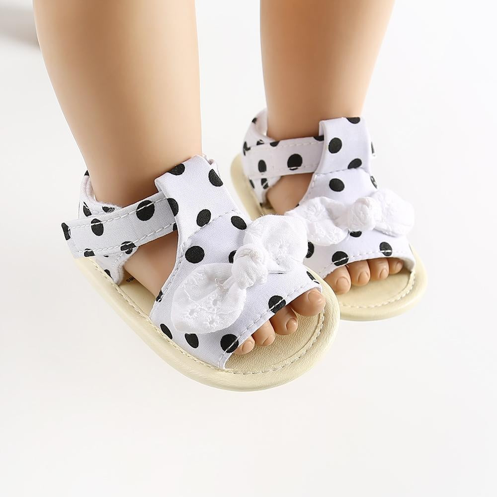 Ruffled Bow Summer Baby Sandals