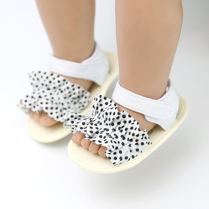Ruffled Bow Summer Baby Sandals