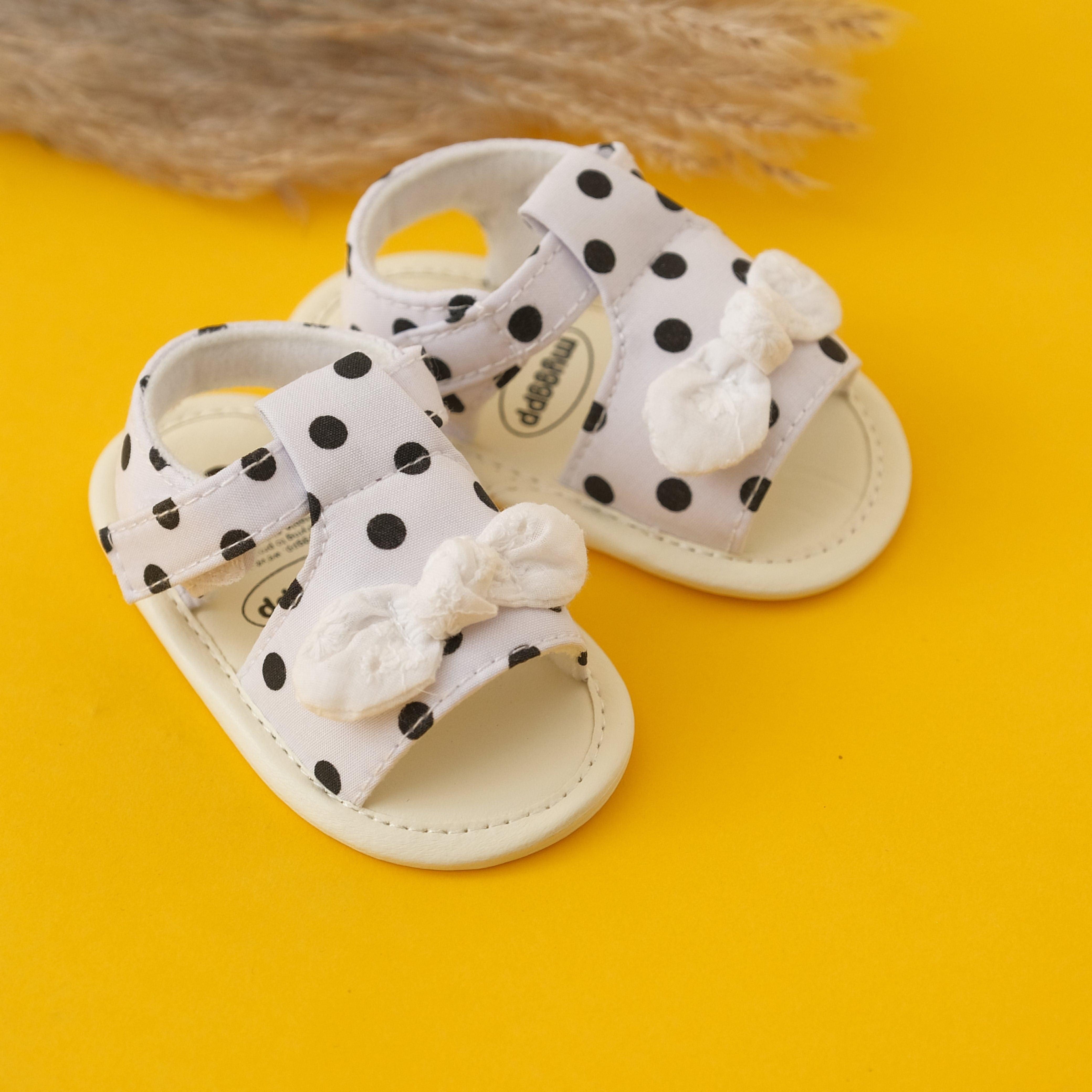 Ruffled Bow Summer Baby Sandals