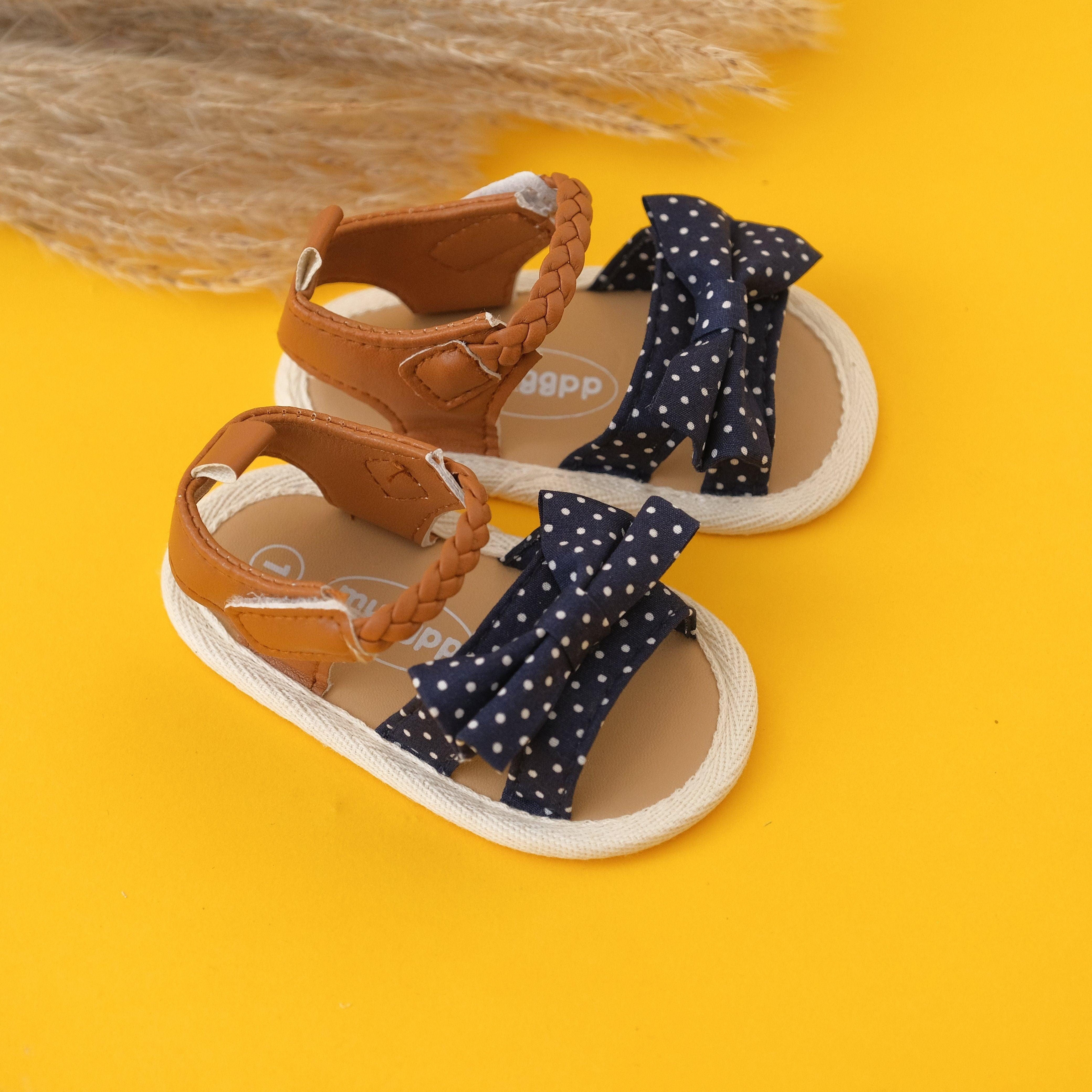 Ruffled Bow Summer Baby Sandals