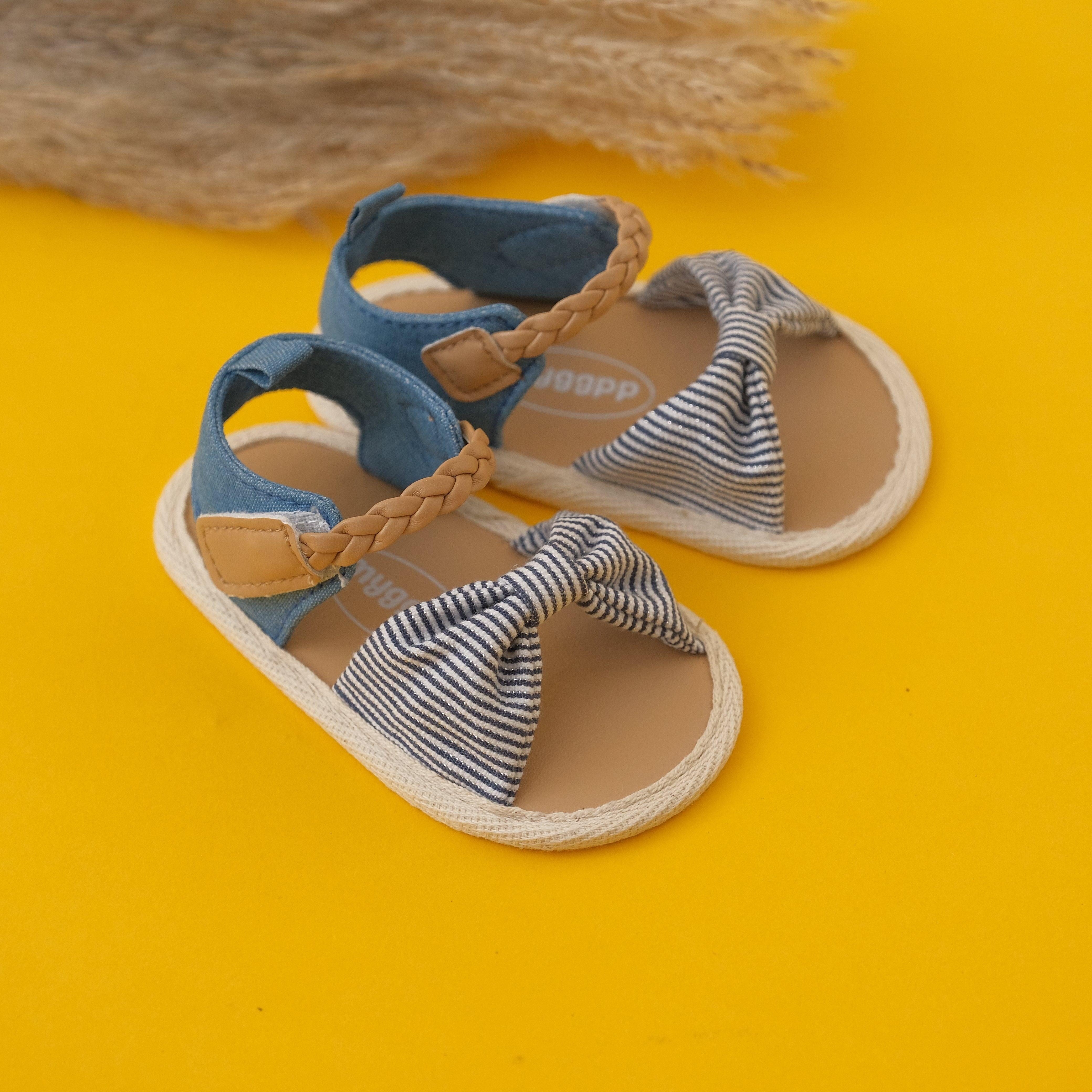 Ruffled Bow Summer Baby Sandals