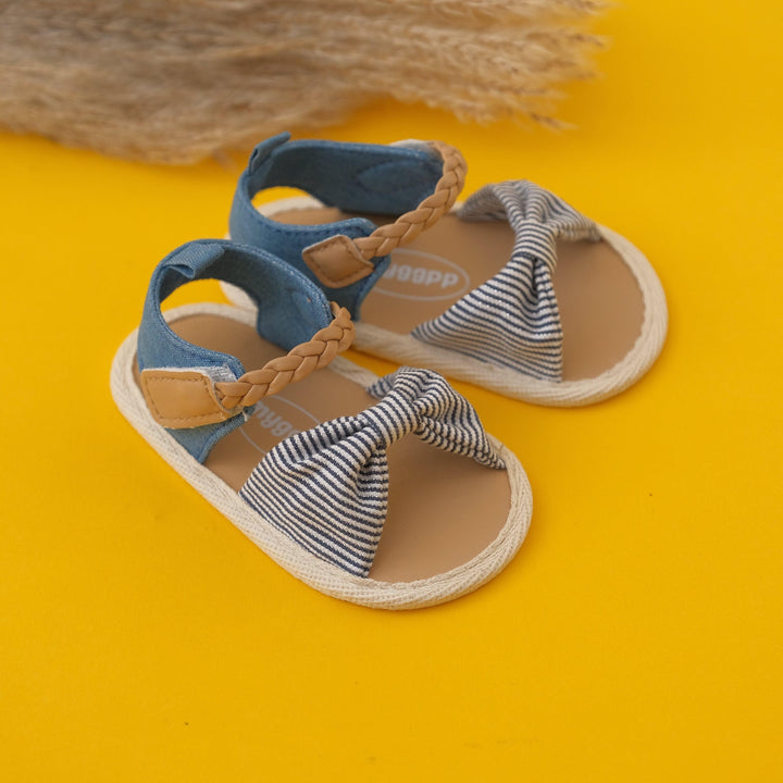 Ruffled Bow Summer Baby Sandals