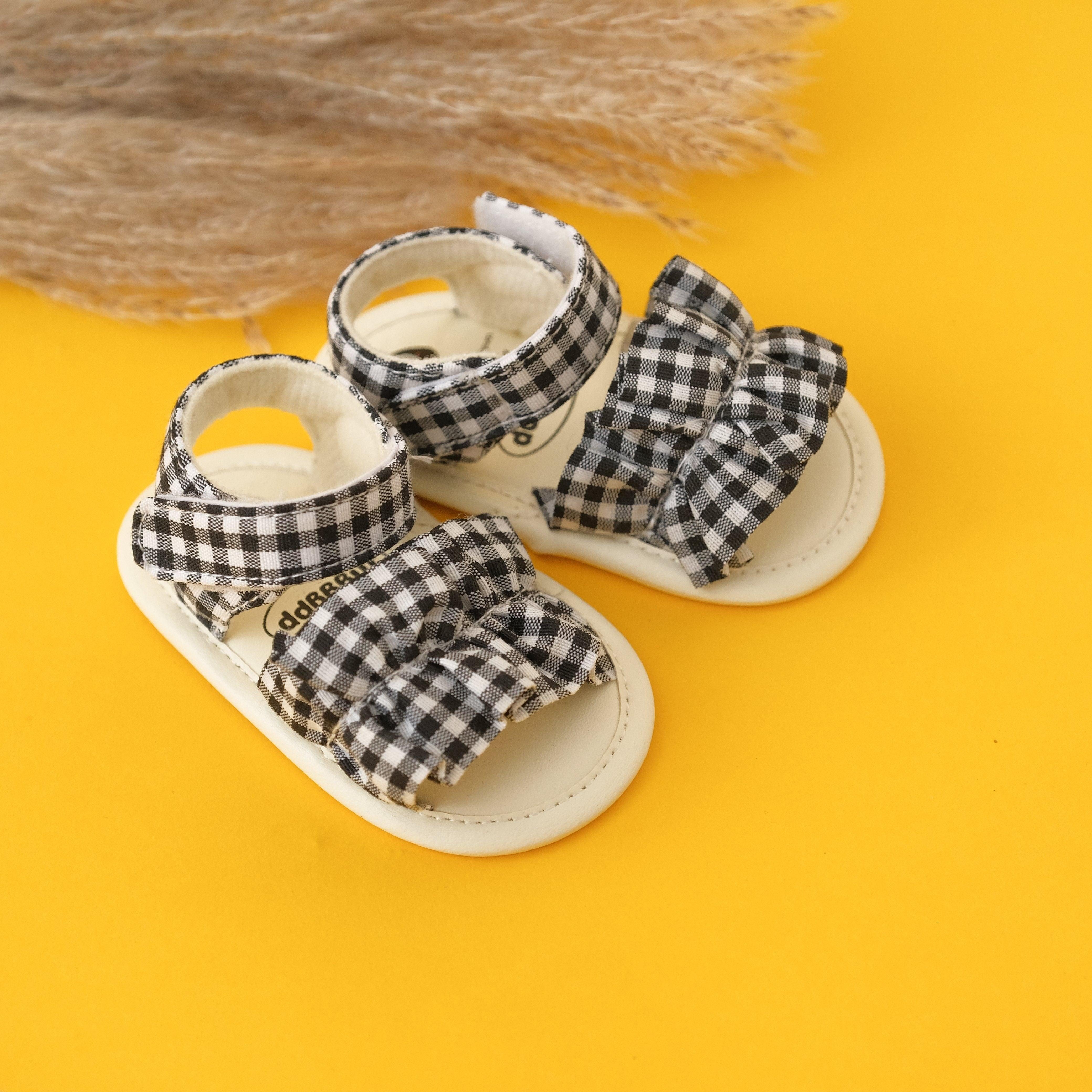 Ruffled Bow Summer Baby Sandals