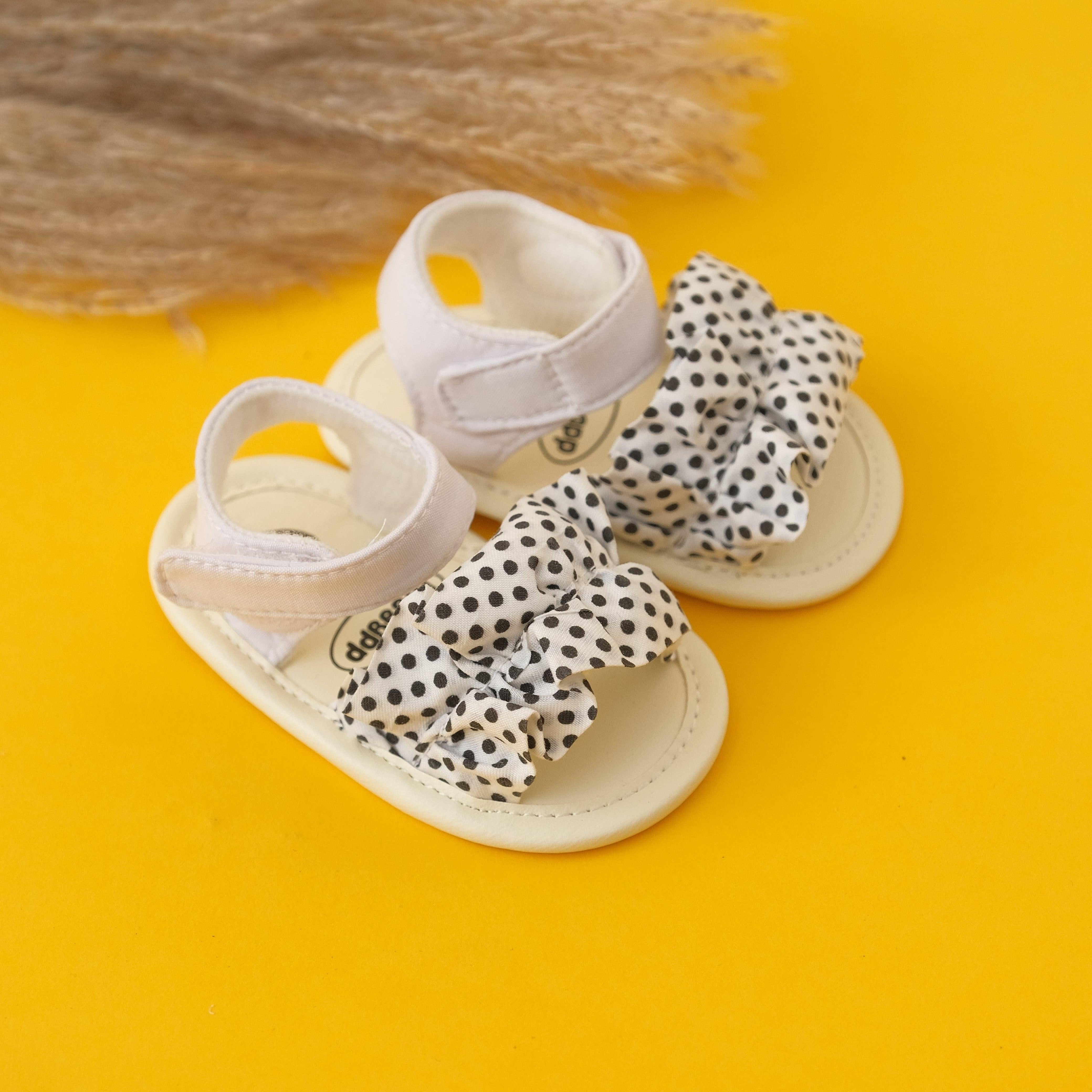 Ruffled Bow Summer Baby Sandals