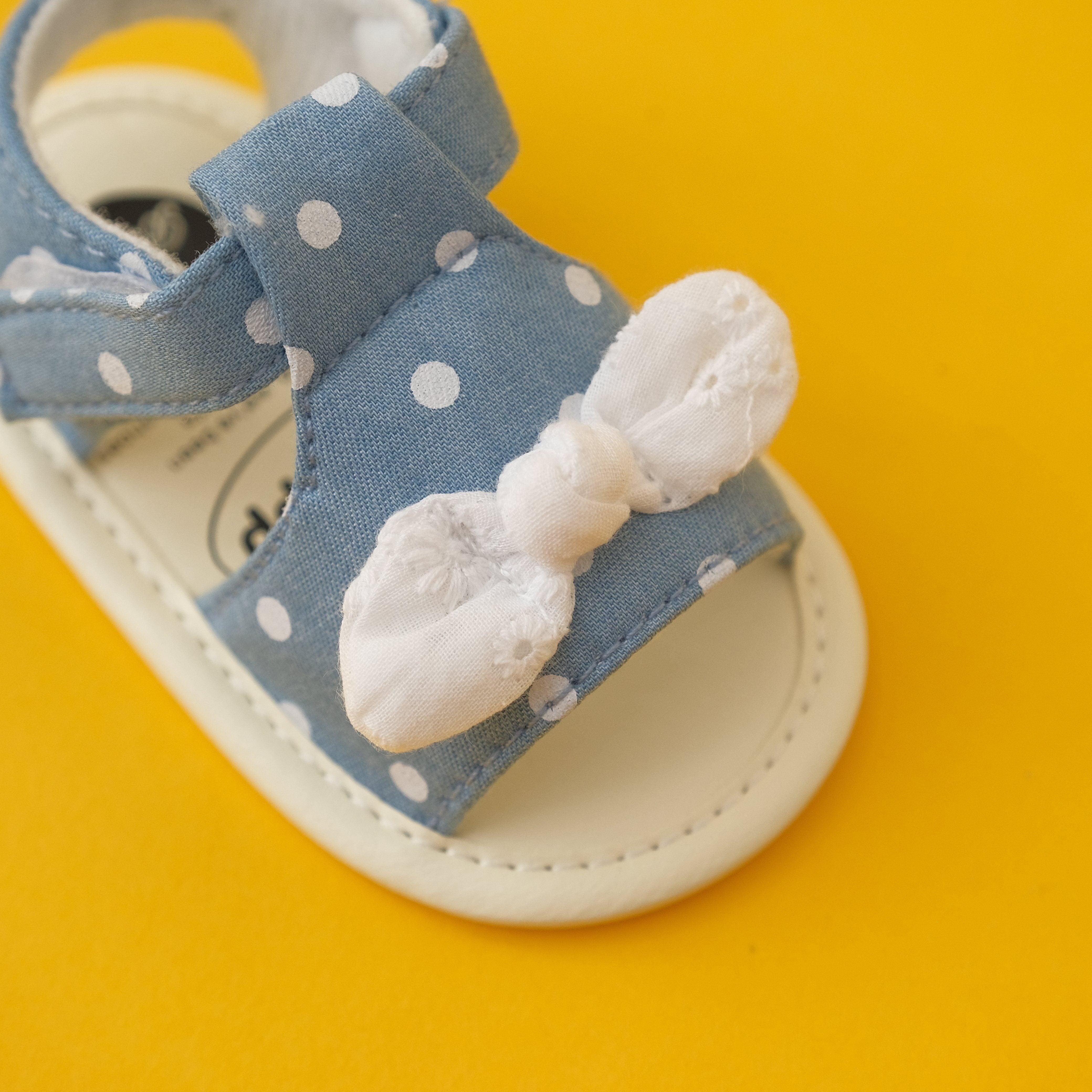 Ruffled Bow Summer Baby Sandals