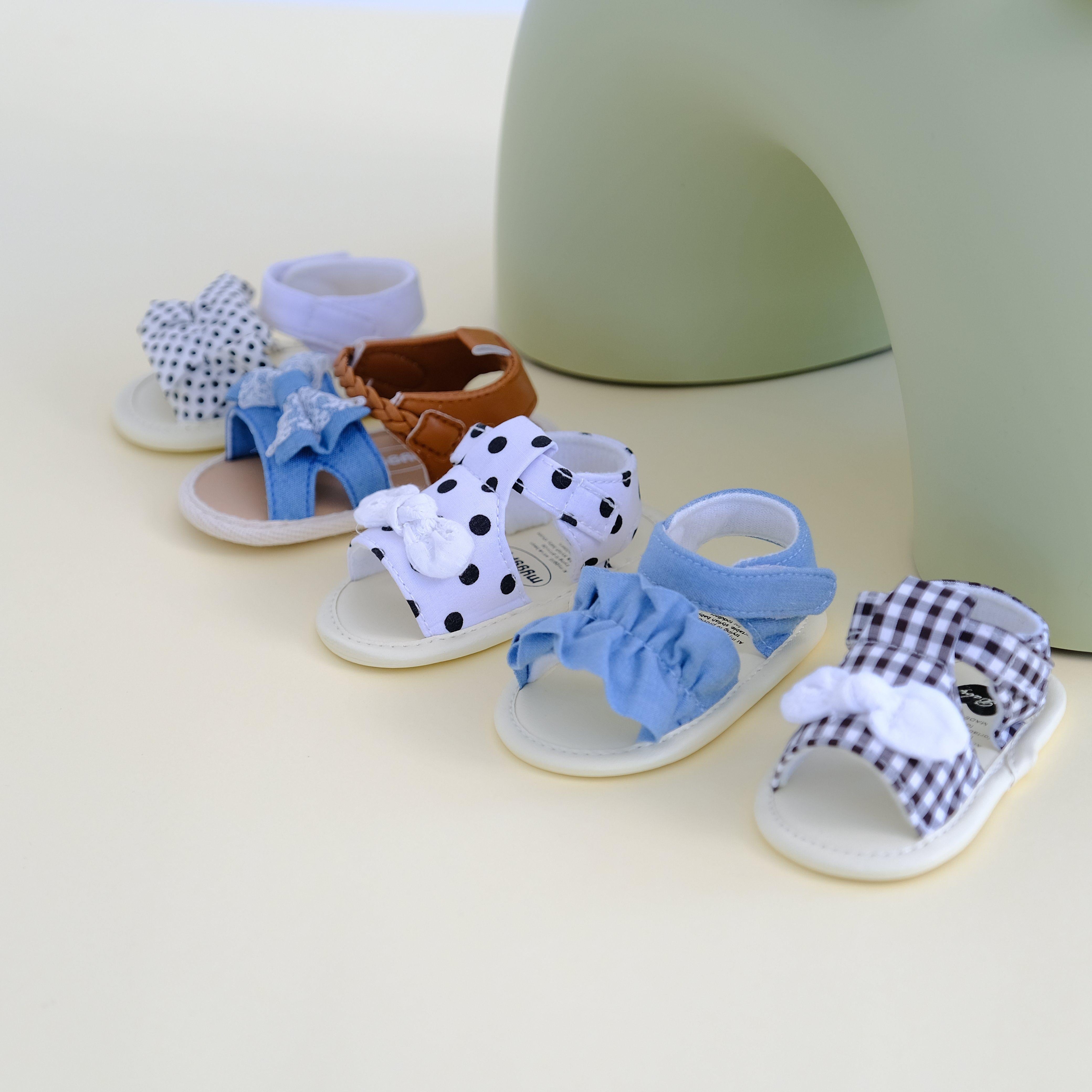 Ruffled Bow Summer Baby Sandals