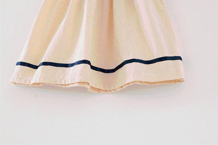 Sailor Collar Summer Ruffle Dress - MomyMall