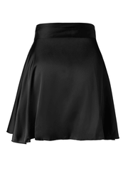 Satin Lace Up Mini Skirt - MomyMall