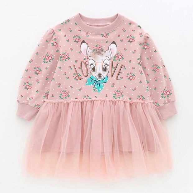 Love Deer Flora Plush Tulle Dress - MomyMall 2-3 Years